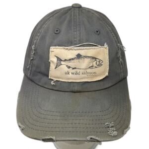 District Baseball Cap Green OSFM Alaska ak wild salmon Fish Patch Slideback hat